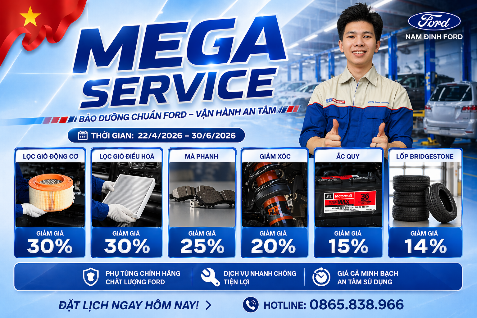 Ưu đãi sửa chữa xe Ford